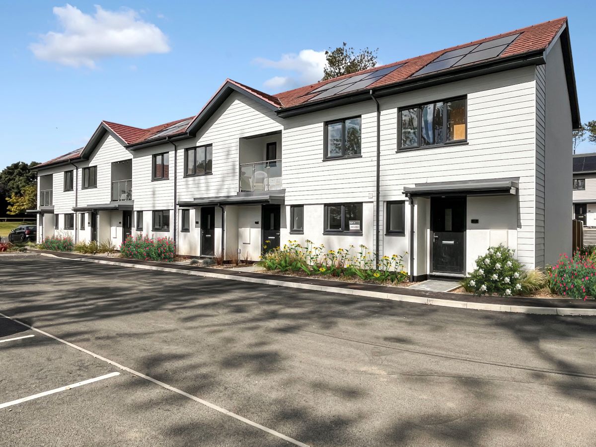 The Ash and The Oak - homes 13 - 18 for sale in Hemsby | Exterior view in the day with landscaped spaces in front